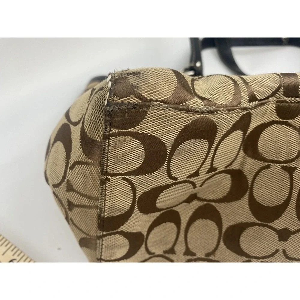 COACH PENELOPE Purse SIGNATURE CANVAS LEATHER Strap TRIM SHOULDER  BAG F14694